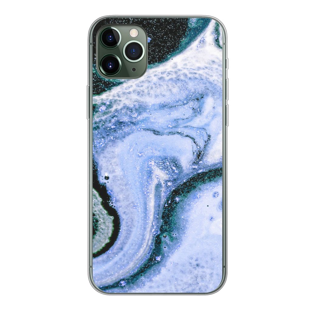 MuchoWow Handyhülle Schutzhülle Hülle für iPhone 11 Pro Max Mineralien - Natursteine - Universum Silikon Softcase Handy Hülle - Schutz