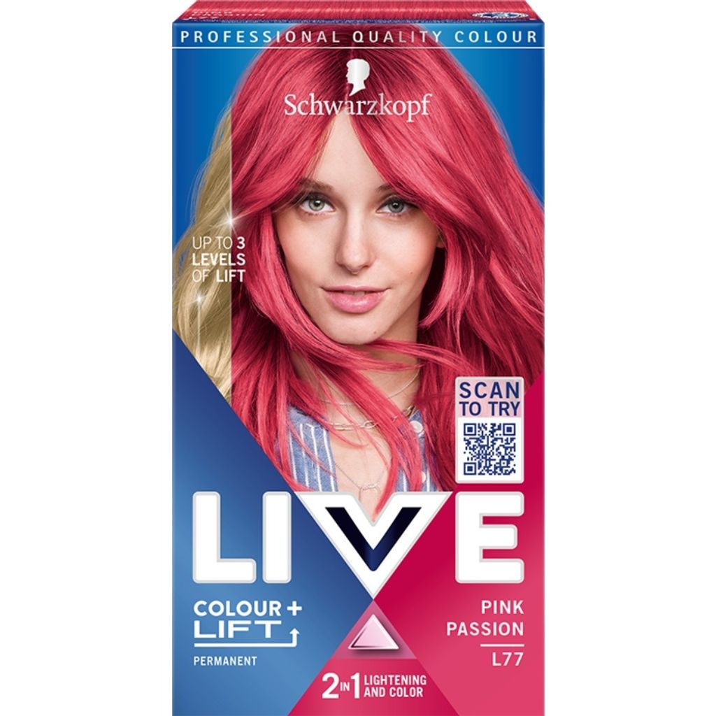 SCHWARZKOPF Live Colour Lift 2in1 Hair Color - L77 Pink Produktbild 