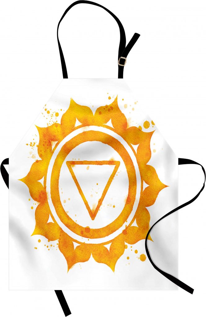 ABAKUHAUS Chakra Kochschürze, Traditionelle bekannte Chakra-Ikone mit zackigen Brushstrokes-Geheimnis des künstlerischen Druckes der Erde, Maschi...
