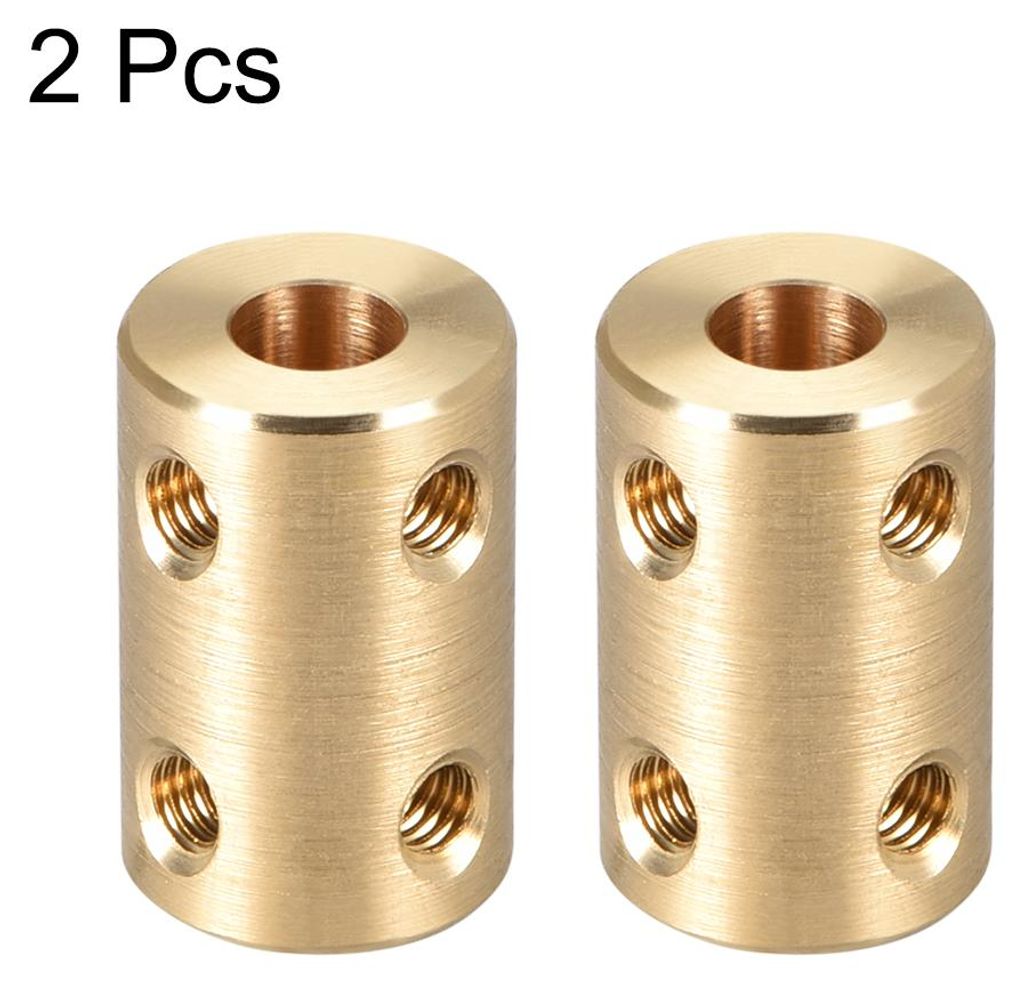 2 Stš¹ck 6mm bis 6mm Bohrung Starre Kupplungsschraube L22XD14 Kupfer Wellenkupplungsverbinder Motorzubeh?r