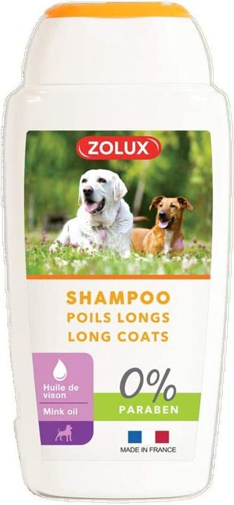 ZOLUX Shampoo für Hunde mit langem Fell, ohne Paraben, 250 ml