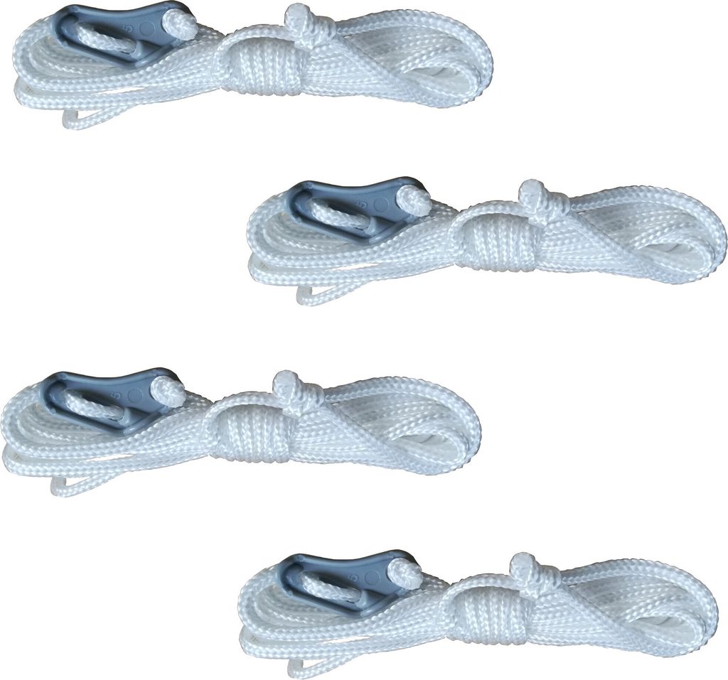 4er Pack Zelt Abspannleinen 3mm x 3m Zeltschnur Spannseil Seilspanner Schnur Abspannseil