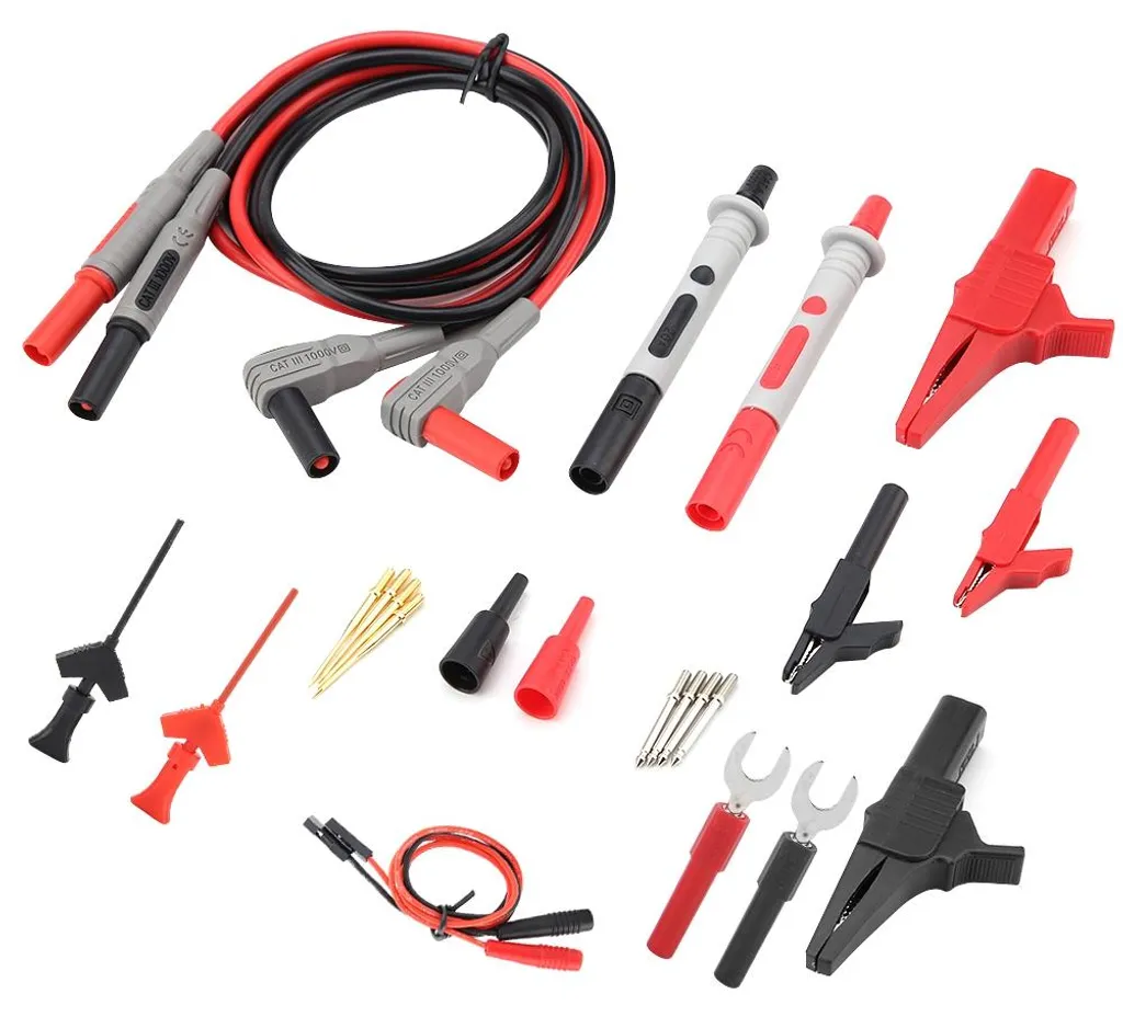 Cordons de mesure pour multimètre numérique avec fiches bananes 4mm