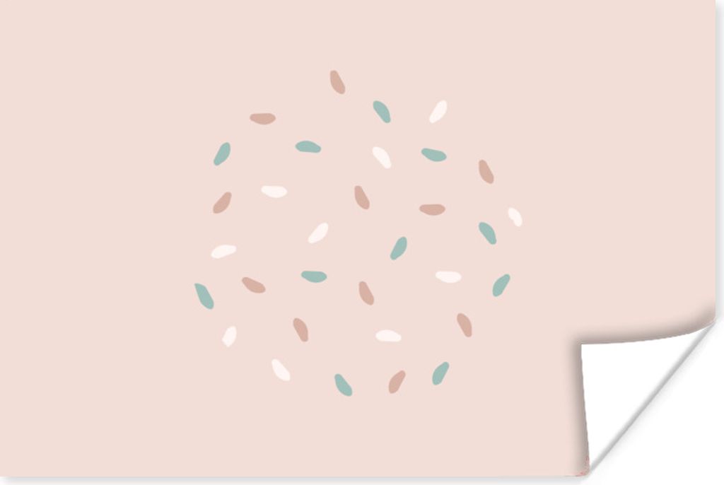 MuchoWow Poster Sommer - Linie - Pastell 90x60 cm - Schlafzimmer