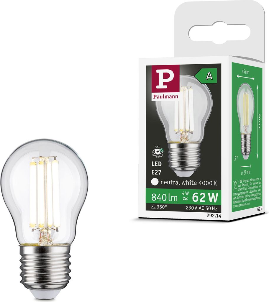 Paulmann Eco-Line Filament 230V LED Tropfen 1er-Set 80mm Produktbild 