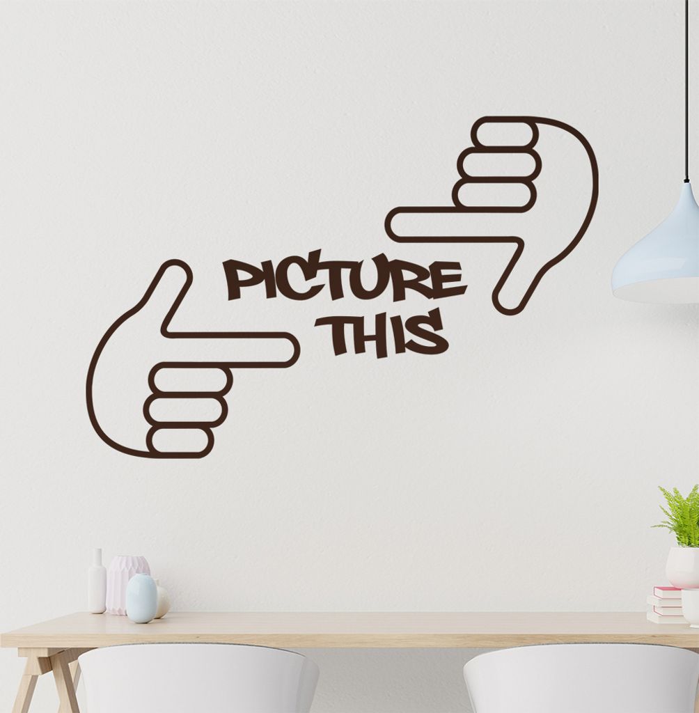 Picture this Wandtattoo in 6 Größen - Wandaufkleber Wall Sticker - Dekoration, Küche, Wohnzimmer, Schlafzimmer, Badezimmer