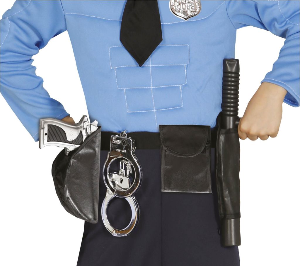 Polizei Abenteuer Set Handfesseln Spielzeug Komplettset Mit Pistole Truncheon Kinder Uniform Zubehör Für Karneval Spielspaß Kreative Rollenspiel...