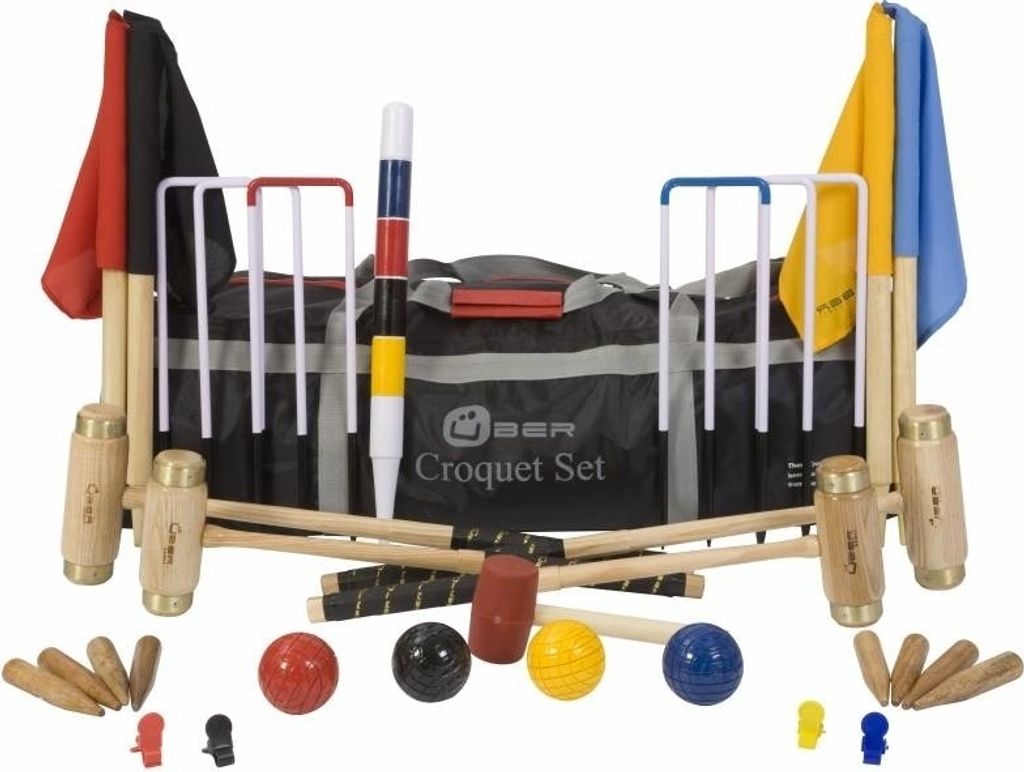 Junior Executive Croquet-Set – Englisches Gartenspiel – Komplett und luxuriös mit stabiler Tasche