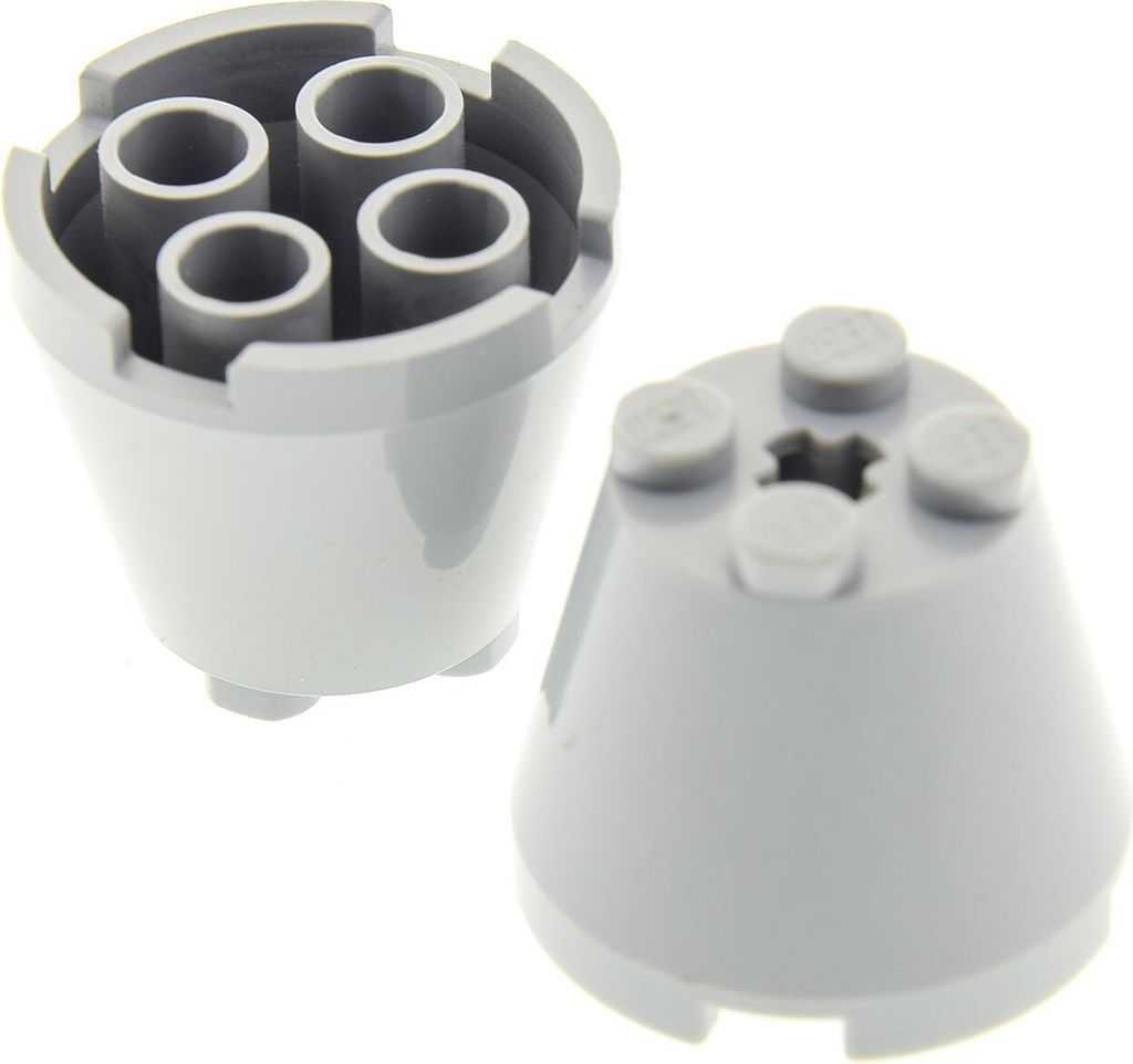 2x Lego Kegel Stein 3x3x2 neu-hell grau Achs Loch Star Wars 70816 75092 6233