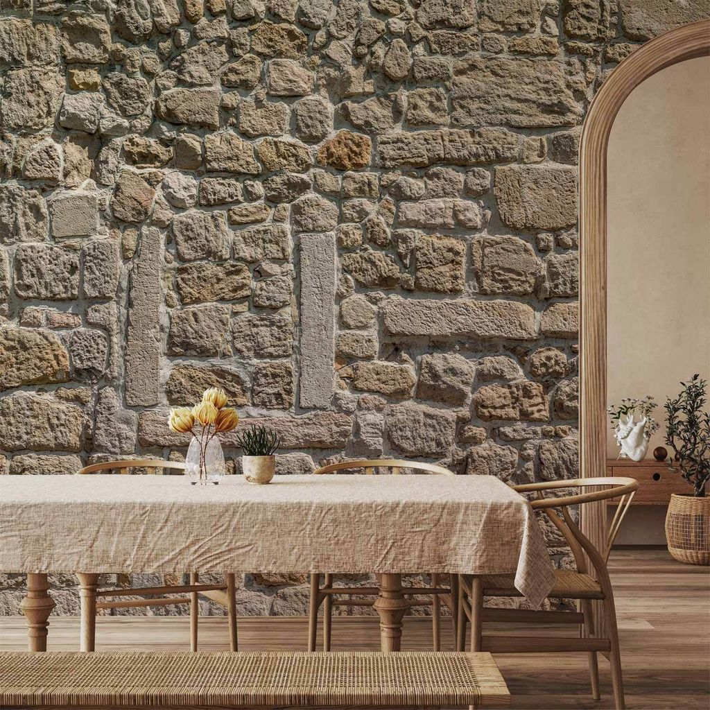 Vlies Fototapete - Wall From Stones 400x280 cm Muster f-A-0329-a-a
