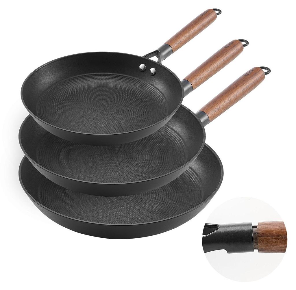 Set di padelle in ghisa VEVOR (205 / 265 / 310 mm), padella Immagine del prodotto 