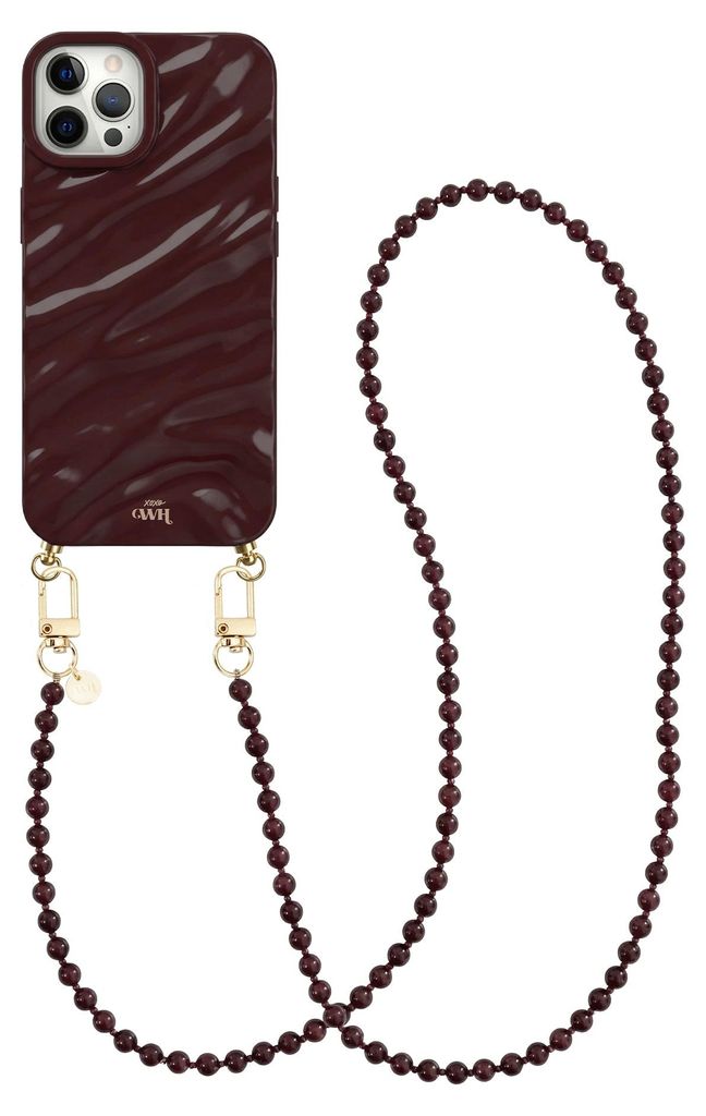 Glaze Cord Hülle - Burgundy Muse (Lange Handykette) - Kompatibel mit iPhone 12 Pro Max
