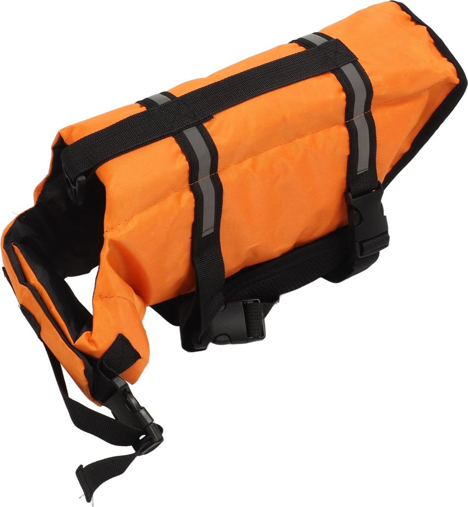 Hundeschwimmweste Bequeme, verstellbare Schwimmweste mit hoher Sichtbarkeit und hoher Auftriebskraft für Haustiere zum Schwimmen und Bootfahren Or...