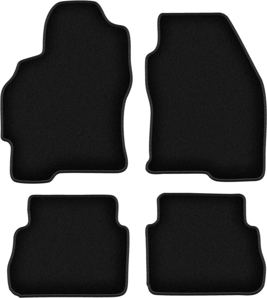 Tappetini in velluto per Ford Mondeo MK2 (1996-2000, station wagon, berlina, liftback, hatchback) neri, set 4 pz, con fissaggi