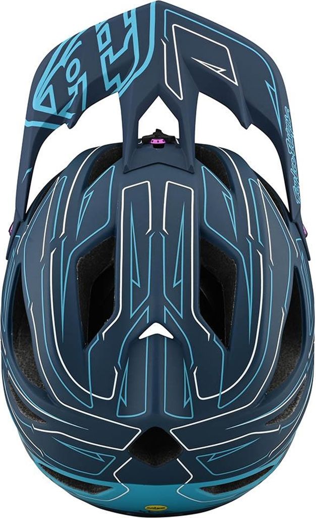 Troy Lee Designs Stage Helmvisier, Pinstripe, marine