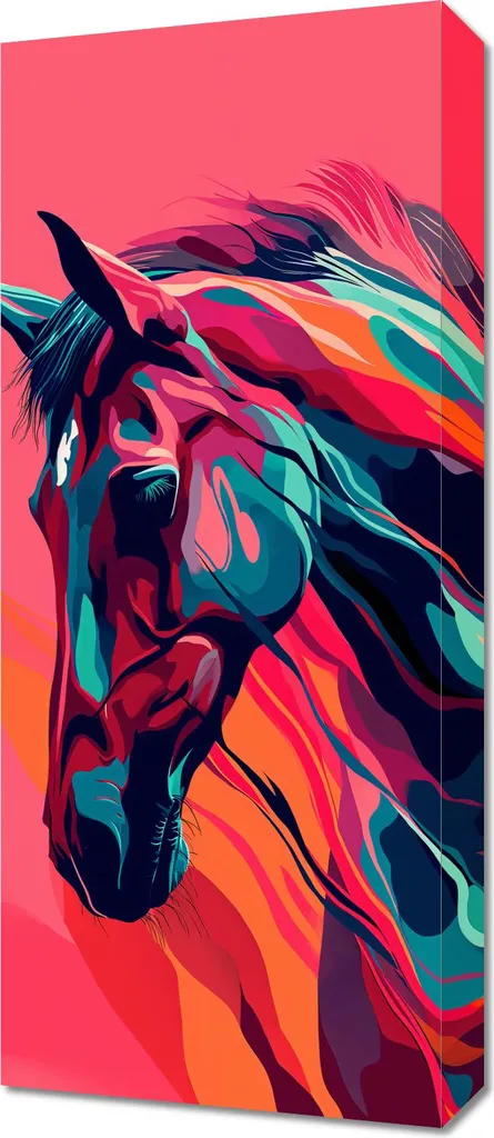 Quadro 30x70 cm Il vento soffia nella criniera