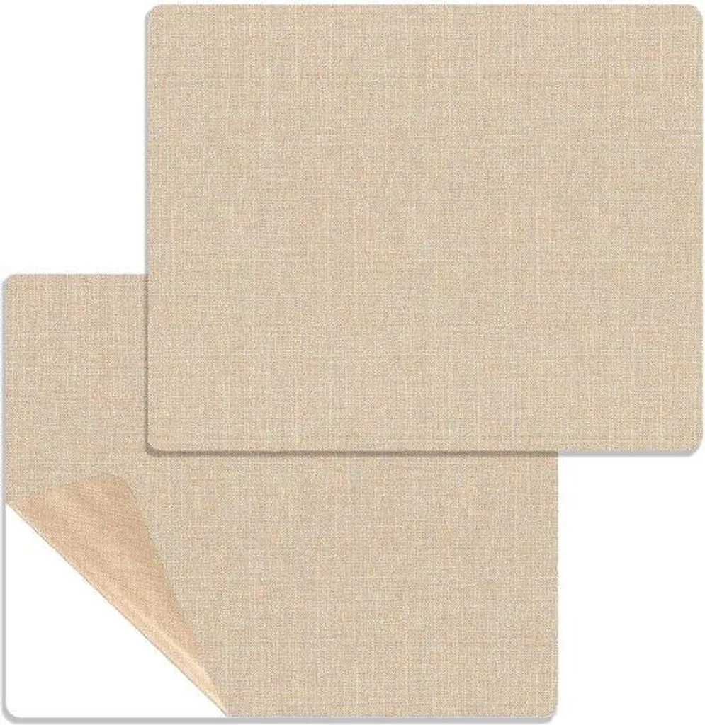 Autocollants de réparation Beige 28x20 cm Lot de 2 pour Tissus et Lin
