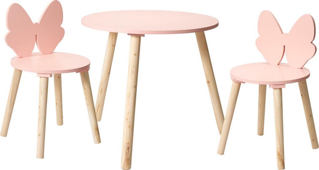 Tisch und Stuhl Set für Kinder rosa