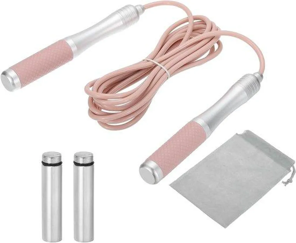 Corde à sauter pour cardio et perte de poids, modèle rose ajustable