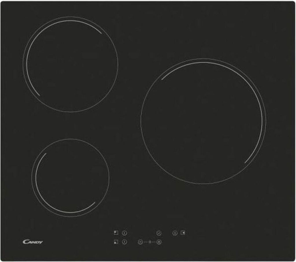 Table de cuisson vitrocéramique 60cm 3 feux 5500w noir - Image du produit 
