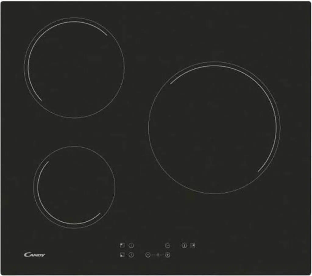 Table de cuisson vitrocéramique Candy CH63CT 60cm 3 feux 5500W noir