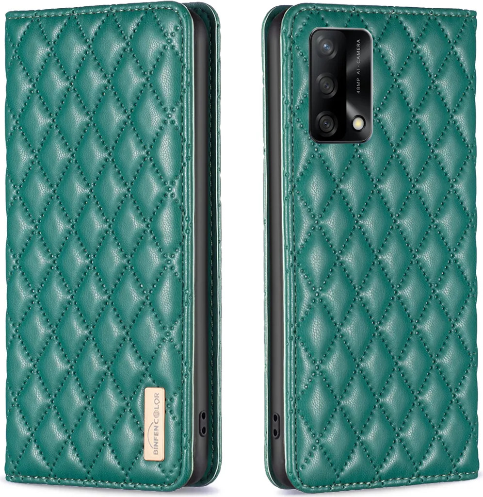 Cover OPPO A74 4G Verde Scuro: Custodia Pelle Portafoglio Business