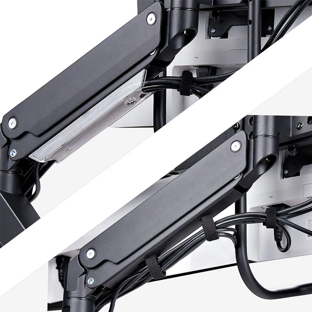 Support Triple Moniteur VESA Ajustable avec Gestion de Câbles Intégrée - 6