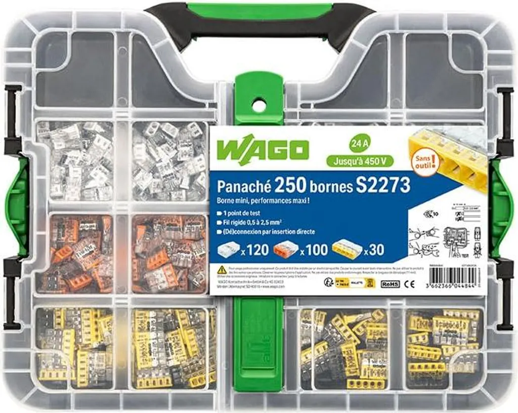 Bornes WAGO 2273 : Fini les Mauvais Contacts Électriques en Coffret 250