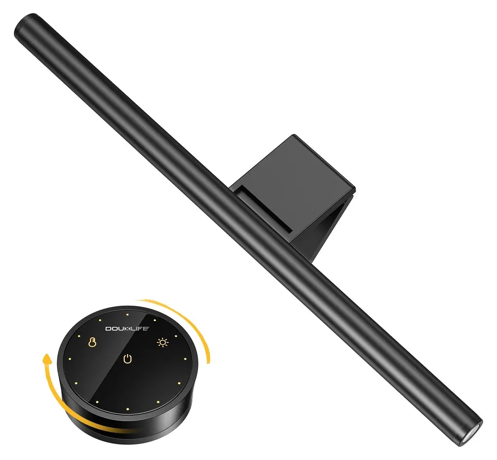 Lampe écran PC anti-fatigue oculaire, télécommande et réglage tactile noir