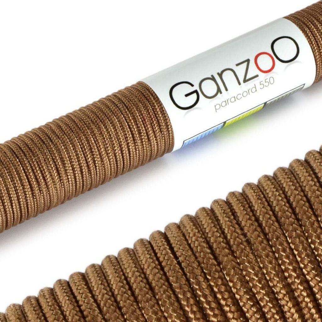 Survivaltau aus Paracord 100 Meter braun 2 mm dick - reißfestes Nylon