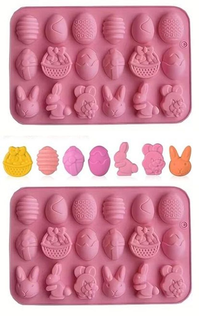 GKA 2 Stück Pralinenform für 36 Osterhasen und Ostereier Produktbild 