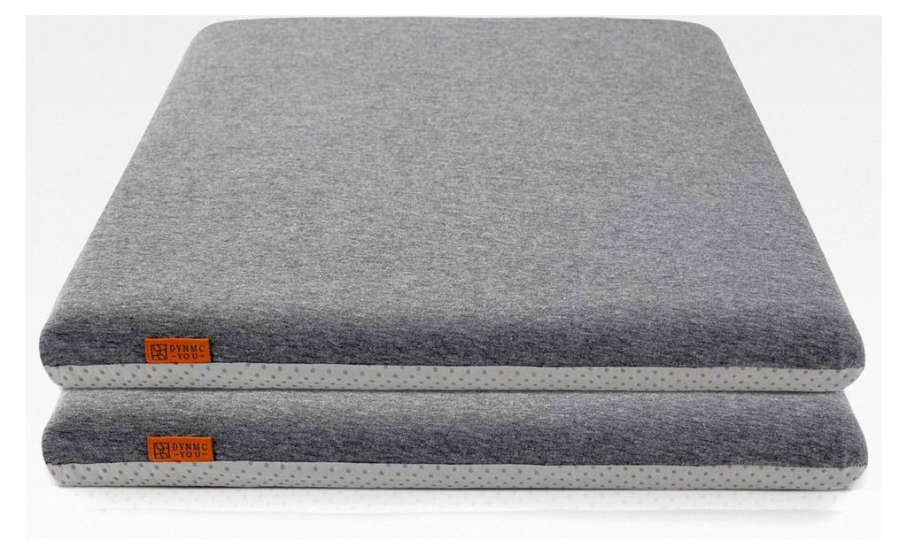 Sitzkissen 40x40 cm im 2er Set – Sitzkissen für Outdoor und Indoor – Mittelhart H3 Sitzpolster für Gartenstuhl, Balkon und Terrasse – Garte...
