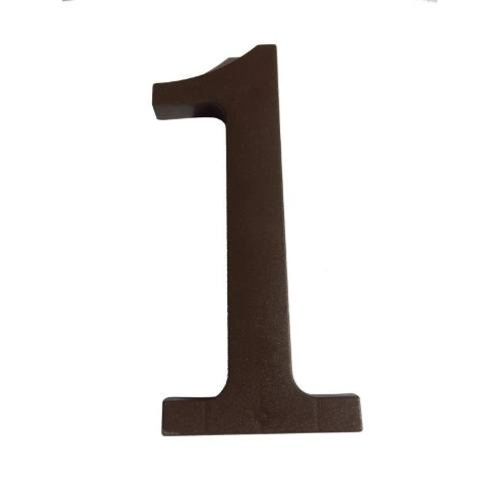 Nummer "1", 180 mm, Kunststoff braun