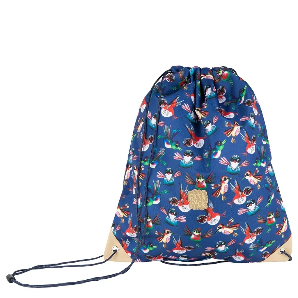 Pick & Pack Birds Gymbag Navy - Sacca Ginnastica Bambini Blu Scuro