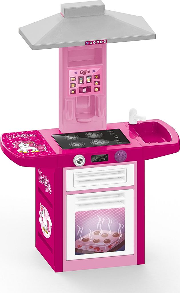 Dolu Spielküche Unicorn mit 19 Zubehörteilen rosa