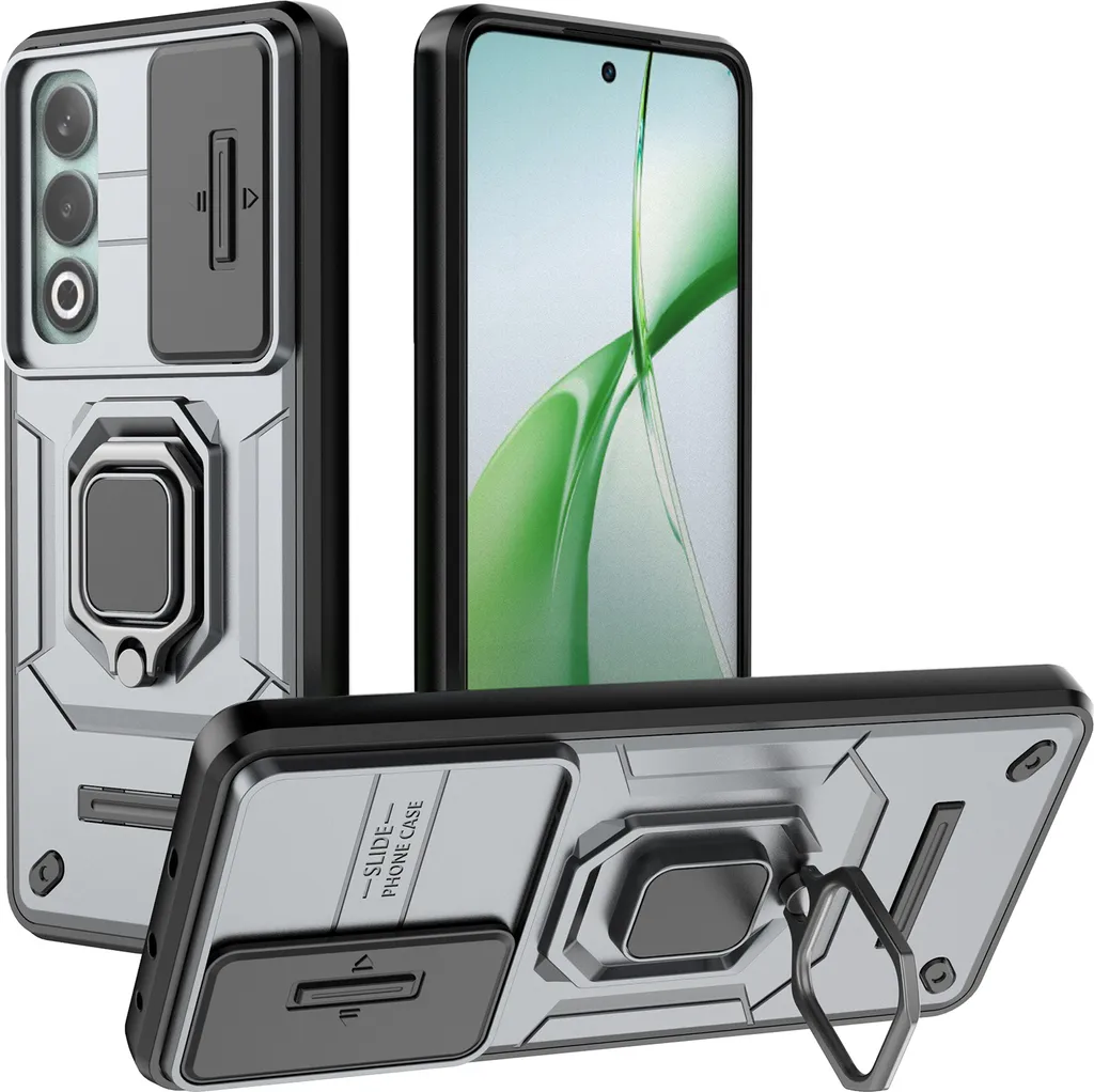 Cover OnePlus Nord CE4 5G con Supporto Anello e Slide Privacy Camera