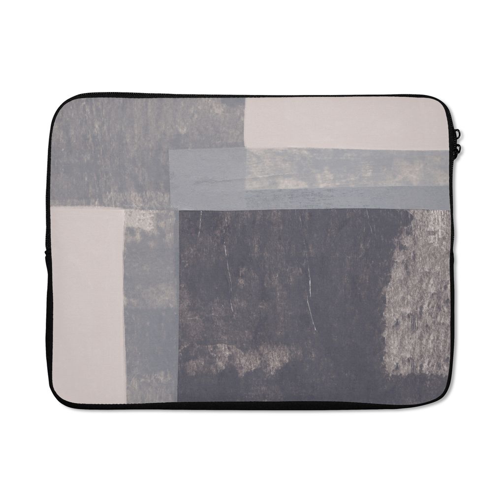 MuchoWow Laptop Hülle 17 Zoll Laptoptasche Formen - Abstrakt - Malerei - Geometrie - Zipper - Schutzabdeckung