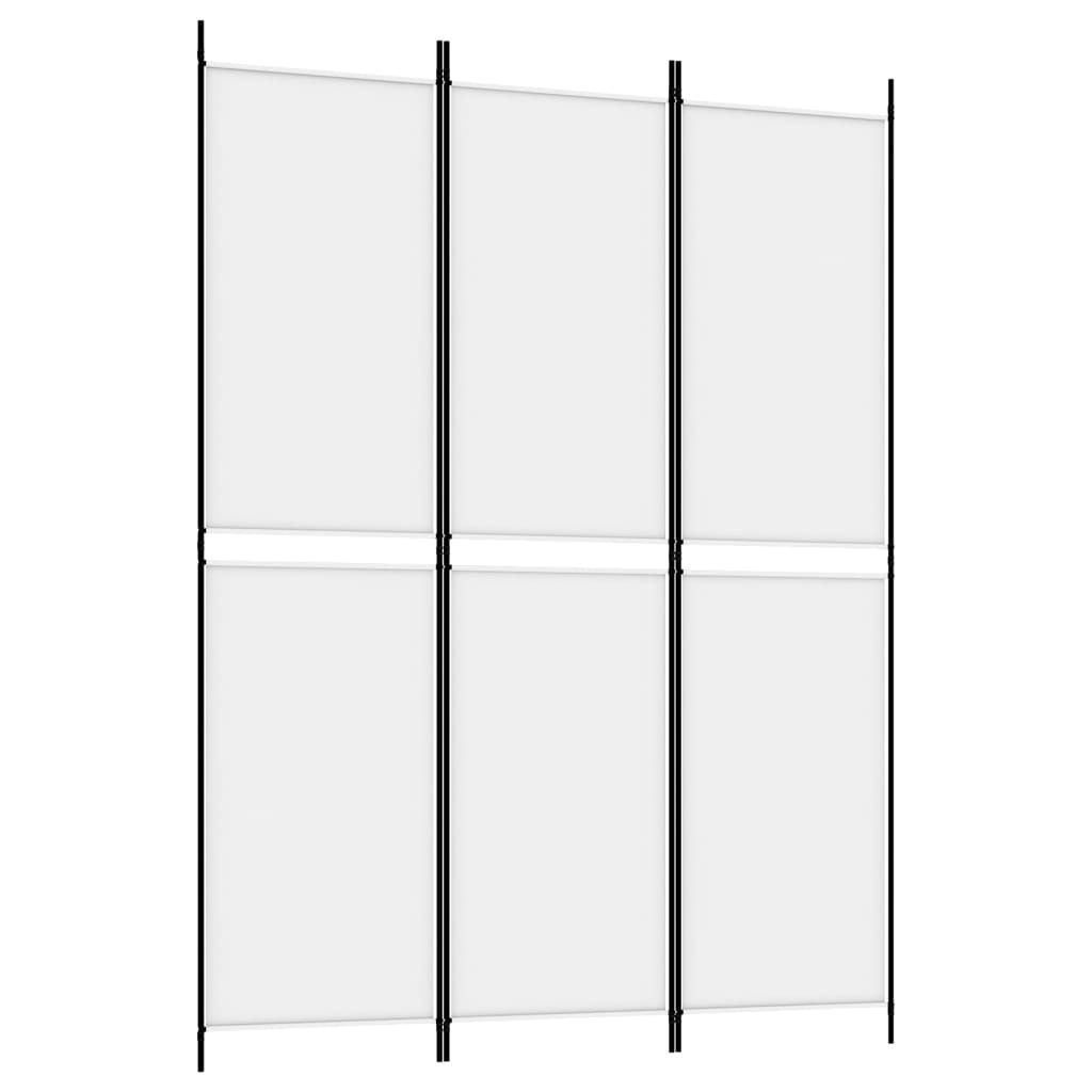 vidaXL 3-tlg. Paravent Weiß 150x200 cm Stoff