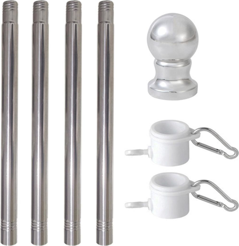 Fahnenmast, verwicklungsfreier, wetterbeständiger Fahnenmast aus Metall für den Außenbereich, einfache Montage, segmentierte Fahnenmasten für V...
