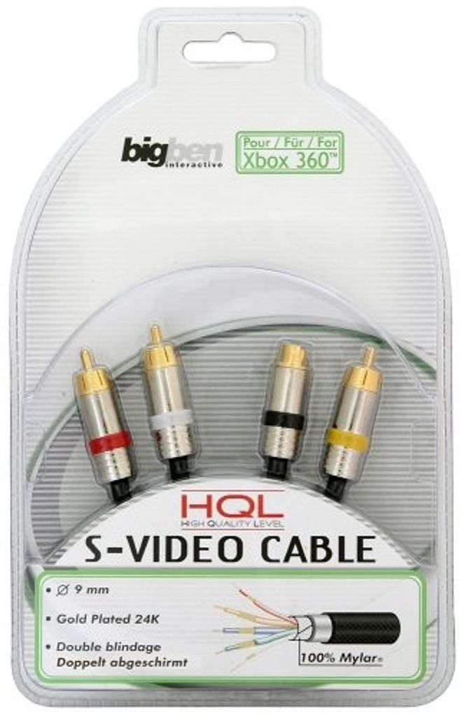 HQ AV-Kabel VHS/S-Video 2m für Microsoft Xbox 360