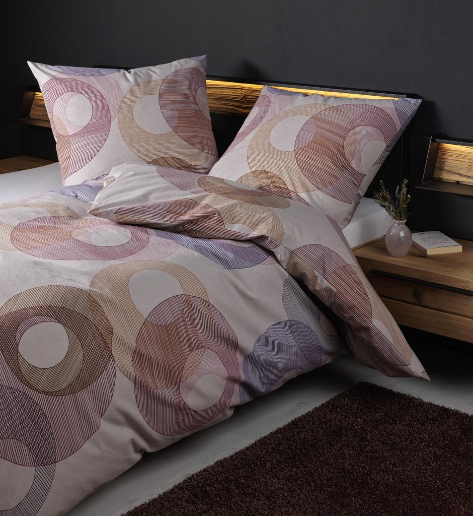 Janine Design Feinbiber-Bettwäsche-Garnitur DAVOS 65175 Farbe beere Größe 135x200+80x80