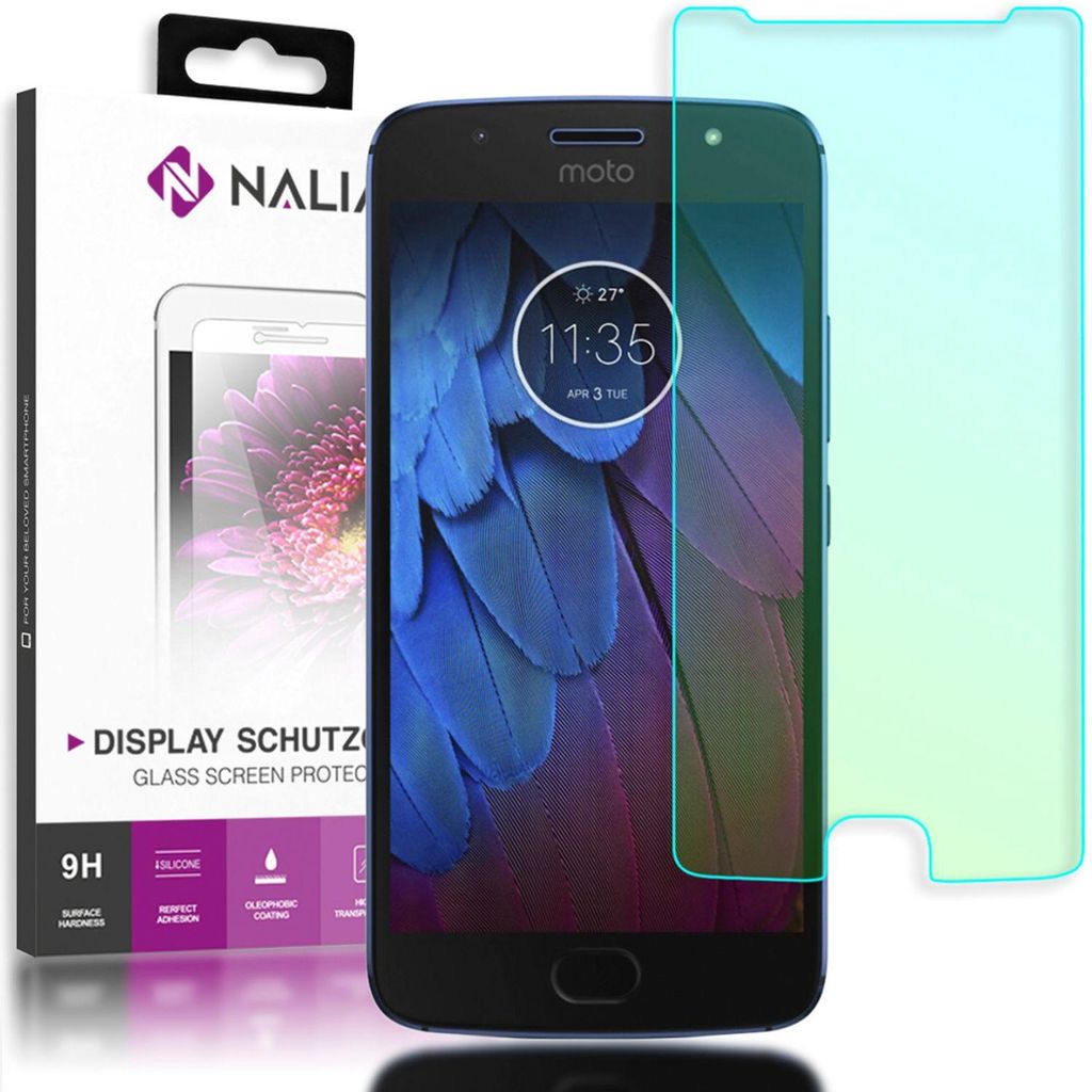 NALIA Schutzglas für Motorola Moto G5S, 9H Glasfilm Displayschutz Tempered Glass