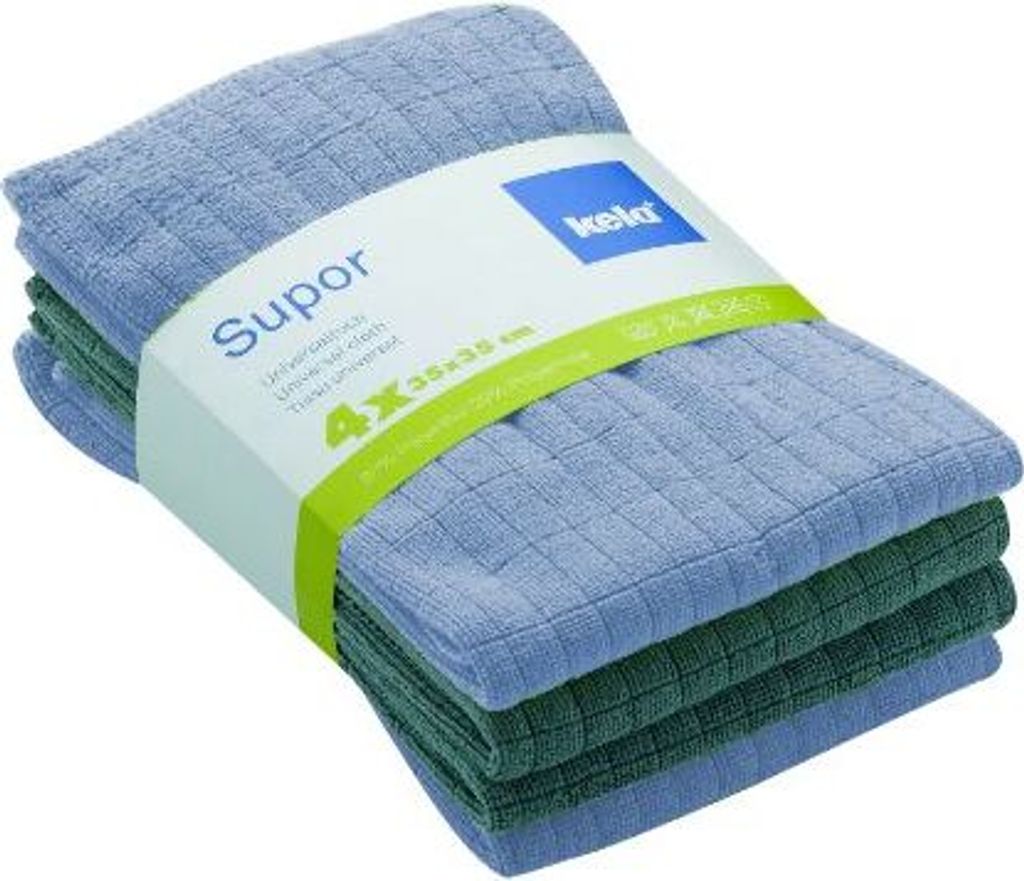 Mikrofasertücher, 4er-Satz, blau - Kela | Supor Produktbild 