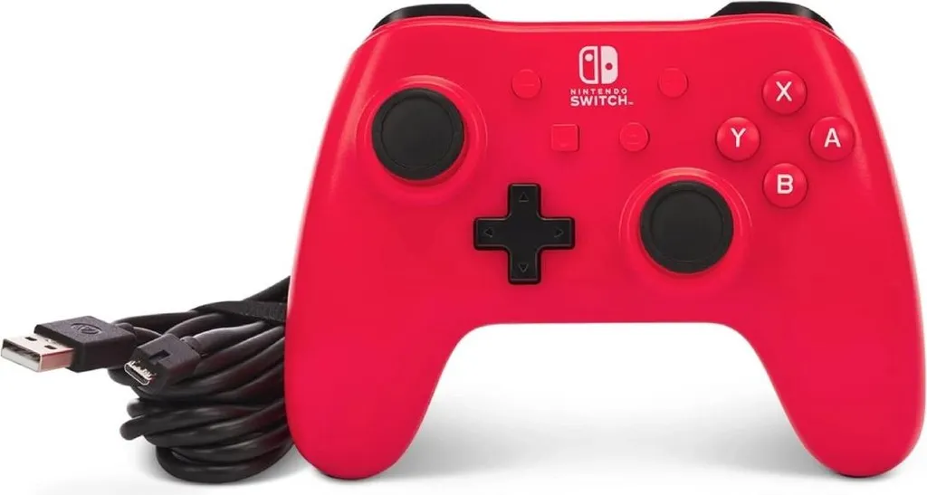 Manette Filaire PowerA Switch Raspberry Red - Accessoire Gaming Ergonomique - 4