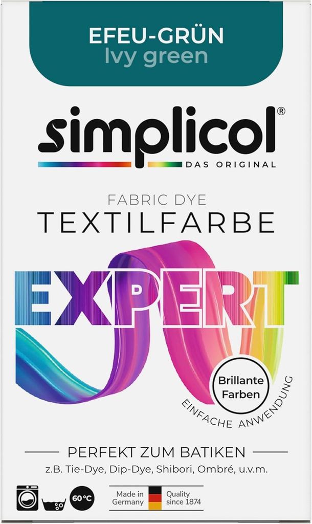 Simplicol Textilfarbe expert Efeu-Grn 150g - Farbe zum