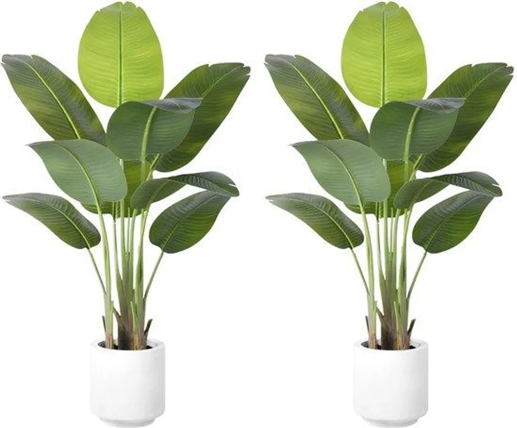 Plante artificielle palmier 120cm en pot blanc décoration de salon