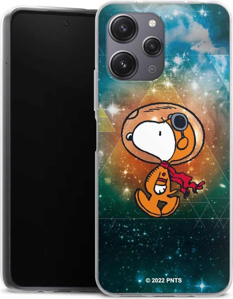 DeinDesign Handyhülle für Xiaomi Redmi 12 Silikon Hülle Case Smartphone Schutzhülle Astronaut Offizielles Lizenzprodukt Snoopy
