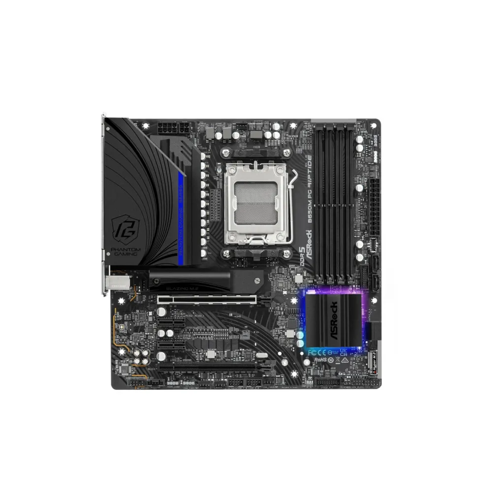 Asrock B650M PG Riptide Carte mère AM5 avec PCIe 5.0 et DDR5