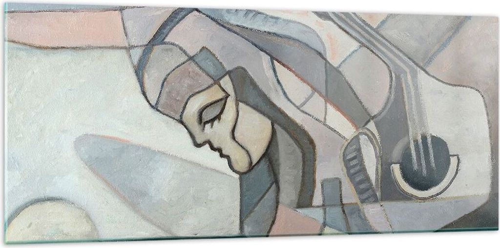Bilder auf glas - Abstraktion modern - 120x50cm - Glasbilder - Wandbilder - Kunstdruck - zum Aufhängen bereit - Wanddekoration aus Glas - Glas Bil...