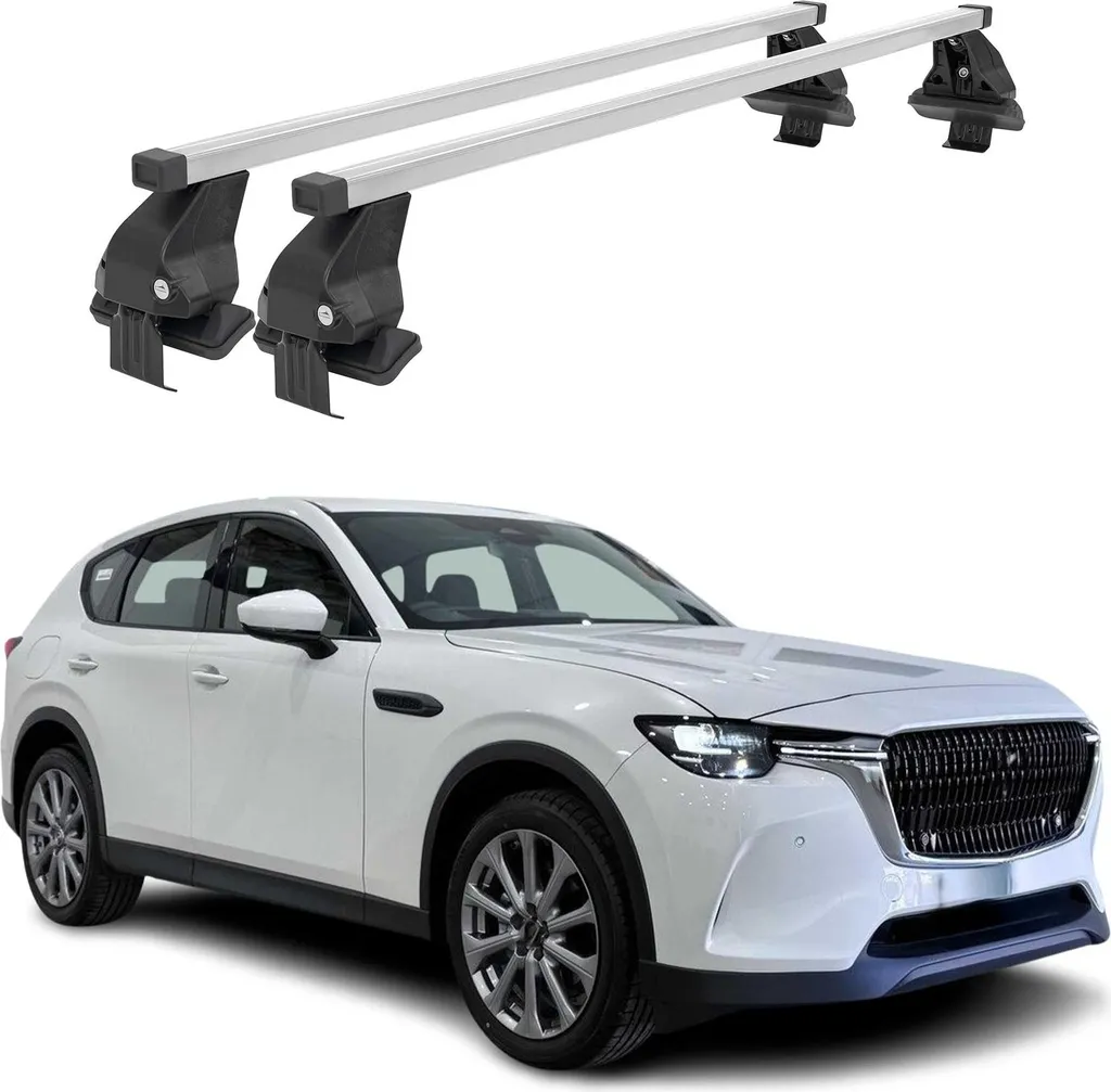 Kit Barre Tetto Mazda CX-60 22-25 Menabo Acciaio Grigio 2 Unità
